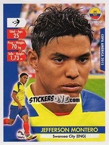 Sticker Jefferson Montero - Copa América. Chile 2015 n. 72 - Navarrete