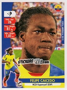 Sticker Felipe Caicedo - Copa América. Chile 2015 n. 74 - Navarrete