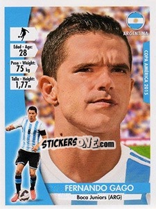 Sticker Fernando Gago - Copa América. Chile 2015 n. 109 - Navarrete