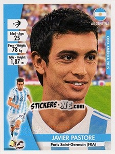 Sticker Javier Pastore - Copa América. Chile 2015 n. 111 - Navarrete