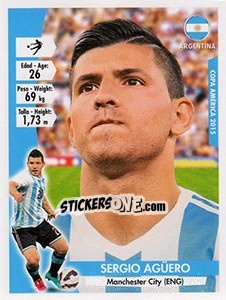 Sticker Sergio Agüero - Copa América. Chile 2015 n. 112 - Navarrete
