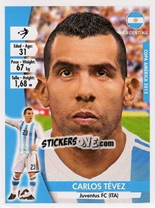 Sticker Carlos Tévez - Copa América. Chile 2015 n. 115 - Navarrete