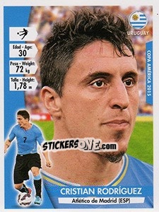 Sticker Cristian Rodríguez - Copa América. Chile 2015 n. 128 - Navarrete