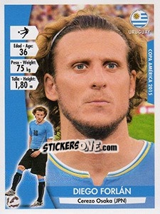 Sticker Diego Forlán - Copa América. Chile 2015 n. 131 - Navarrete