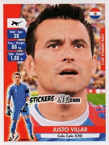 Sticker Justo Villar - Copa América. Chile 2015 n. 133 - Navarrete