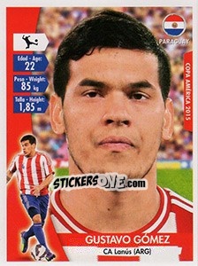 Sticker Gustavo Gómez - Copa América. Chile 2015 n. 134 - Navarrete