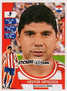 Sticker Néstor Ortigoza - Copa América. Chile 2015 n. 141 - Navarrete