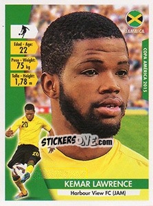 Sticker Kemar Lawrence - Copa América. Chile 2015 n. 156 - Navarrete