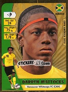 Sticker Darren Mattocks - Copa América. Chile 2015 n. 162 - Navarrete