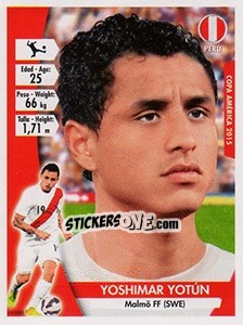 Sticker Yoshimar Yotún - Copa América. Chile 2015 - Navarrete