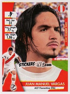 Sticker Juan Manuel Vargas - Copa América. Chile 2015 n. 179 - Navarrete