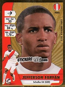 Sticker Jefferson Farfan - Copa América. Chile 2015 n. 185 - Navarrete