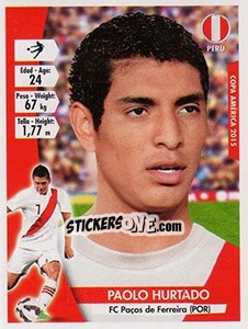 Sticker Paolo Hurtado - Copa América. Chile 2015 n. 187 - Navarrete