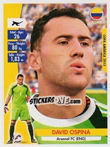 Sticker David Ospina - Copa América. Chile 2015 n. 205 - Navarrete