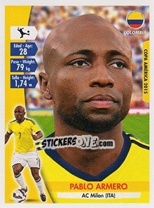 Sticker Pablo Armero - Copa América. Chile 2015 n. 207 - Navarrete