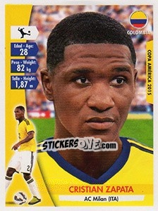 Sticker Cristián Zapata - Copa América. Chile 2015 n. 208 - Navarrete
