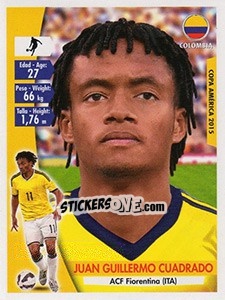 Sticker Juan Guillermo Cuadrado - Copa América. Chile 2015 n. 213 - Navarrete