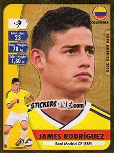 Sticker James Rodríguez - Copa América. Chile 2015 n. 215 - Navarrete
