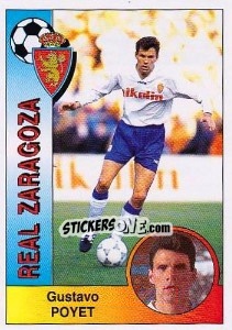 Figurina Gustavo Augusto Poyet Domínguez - Liga Spagnola 1994-1995 - Panini