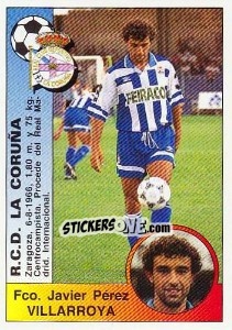 Sticker Francisco Javier Pérez Villarroya (R.C. Deportivo La Coruña) - Liga Spagnola 1994-1995 n. 369 - Panini