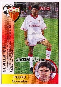 Cromo Pedro González Martínez (Sevilla C.F.) - Liga Spagnola 1994-1995 - Panini