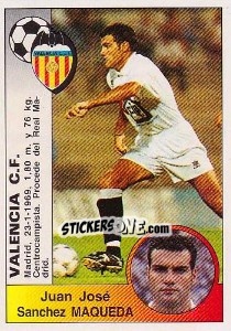 Sticker Juan José Sánchez Maqueda (Valencia C.F.) - Liga Spagnola 1994-1995 n. 383 - Panini