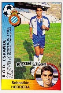 Sticker Sebastián Herrera Zamora (R.C.D. Espanyol) - Liga Spagnola 1994-1995 n. 389 - Panini