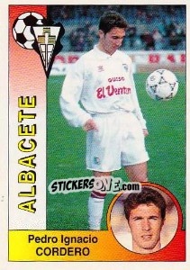 Cromo Pedro Ignacio Cordero Sánchez - Liga Spagnola 1994-1995 n. 11 - Panini