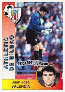 Sticker Juan José Valencia De la Serna - Liga Spagnola 1994-1995 - Panini