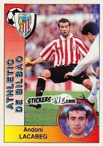 Sticker Andoni Lakabeg Fraile - Liga Spagnola 1994-1995 - Panini