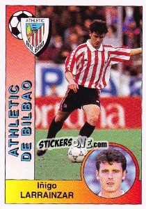 Sticker Iñigo Larrainzar Santamaría - Liga Spagnola 1994-1995 n. 23 - Panini