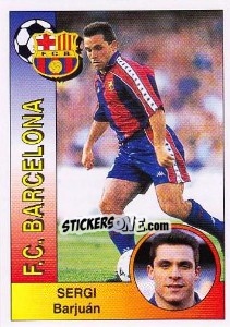 Figurina Sergi Barjuán Esclusa - Liga Spagnola 1994-1995 - Panini