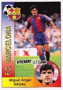 Cromo Miquel Àngel Nadal Homar - Liga Spagnola 1994-1995 - Panini