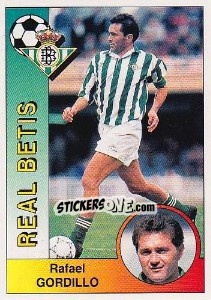 Cromo Rafael Gordillo Vázquez - Liga Spagnola 1994-1995 - Panini