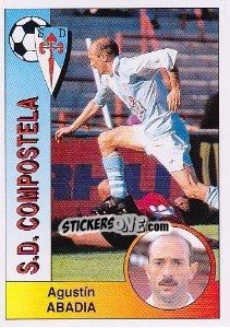 Figurina Agustín Abadía Plana - Liga Spagnola 1994-1995 - Panini