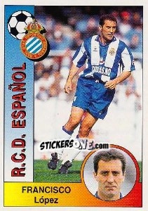 Cromo Francisco Javier López Alfaro - Liga Spagnola 1994-1995 - Panini