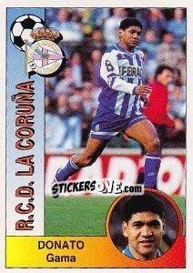 Sticker Donato Gama Da Silva - Liga Spagnola 1994-1995 n. 153 - Panini