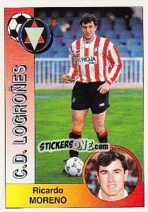Sticker Ricardo Enrique Moreno Abad - Liga Spagnola 1994-1995 n. 176 - Panini