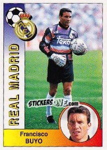 Sticker Francisco Buyo Sánchez - Liga Spagnola 1994-1995 n. 182 - Panini