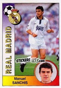 Sticker Manuel Sanchis Hontiyuelo - Liga Spagnola 1994-1995 n. 185 - Panini
