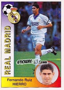 Sticker Fernando Ruiz Hierro - Liga Spagnola 1994-1995 n. 190 - Panini