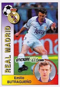 Figurina Emilio Butragueño Santos - Liga Spagnola 1994-1995 - Panini