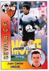 Cromo Juan Carlos Unzué Labiano - Liga Spagnola 1994-1995 - Panini