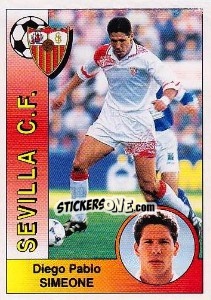 Figurina Diego Pablo Simeone González - Liga Spagnola 1994-1995 - Panini