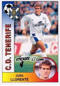 Figurina Julio Llorente Gento - Liga Spagnola 1994-1995 - Panini
