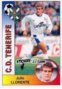 Sticker Julio Llorente Gento - Liga Spagnola 1994-1995 n. 295 - Panini