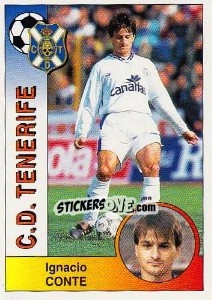 Sticker Ignacio Conte Crespo - Liga Spagnola 1994-1995 n. 301 - Panini