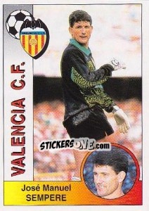 Cromo José Manuel Sempere Macià - Liga Spagnola 1994-1995 - Panini