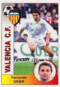 Sticker Fernando Giner Gil - Liga Spagnola 1994-1995 - Panini