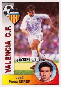 Sticker José Pérez Serer - Liga Spagnola 1994-1995 - Panini